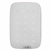 Бездротова сенсорна клавіатура Ajax KeyPad Plus white для керування системою безпеки Ajax