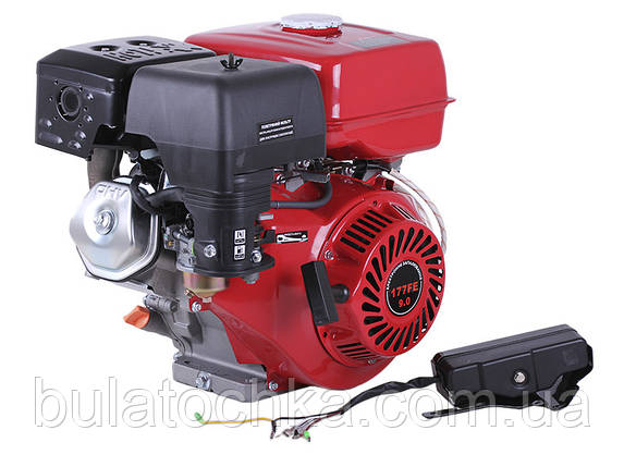 ДВИГУН БЕНЗИНОВИЙ 177FЕ ТАТА З ЕЛЕКТРОСТАРТЕРОМ (ВИХІД ВАЛУ ПІД ШЛІЦИ, 25 ММ) 9 Л.С., фото 1