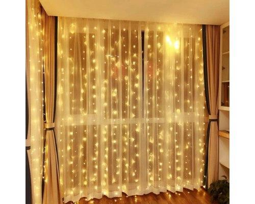 Гірлянда-штора світлодіодна 160 LED 2х2 м від USB.