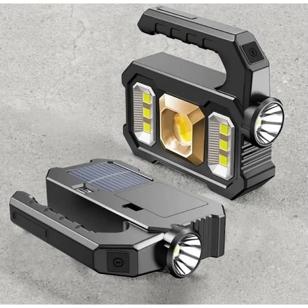 Ручний Акумуляторний Ліхтарик із сонячною панеллю TORCH