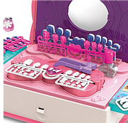 Дитячий набір для манікюру "Girl Beauty" (ящик у формі книги, дзеркальце, нігті, стрази, наклейки) KL 7523, фото 2