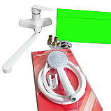 Пластиковий змішувач для ванни білий (ЧЕХІЯ), фото 8