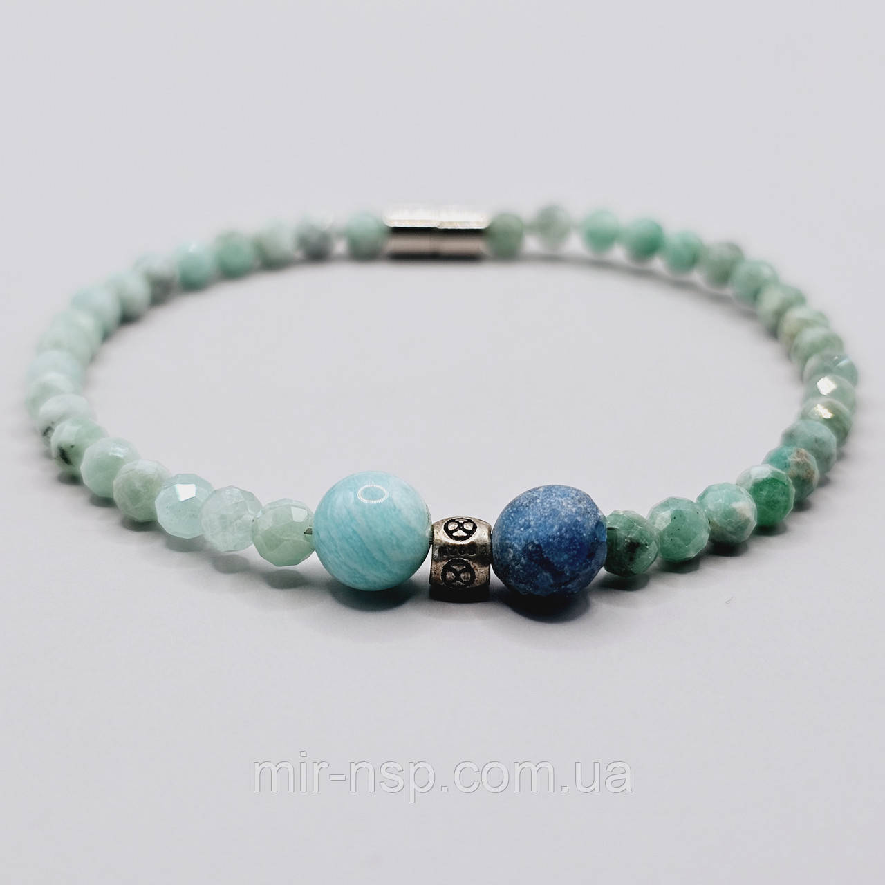 Браслет 100% натуральний смарагд 4 мм вага 7г, фото 1