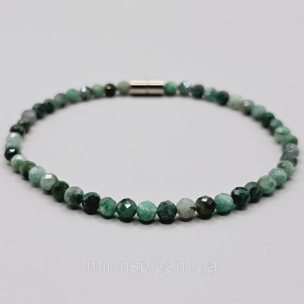 Браслет 100% натуральний смарагд 3,5 мм вага 4,6г, фото 1