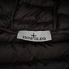 Чоловіча вітровка Stone Island чорна демісезонна Куртка Стон Айленд весняна осіння, фото 4