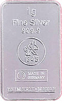 Срібний злиток 1 грам Германія