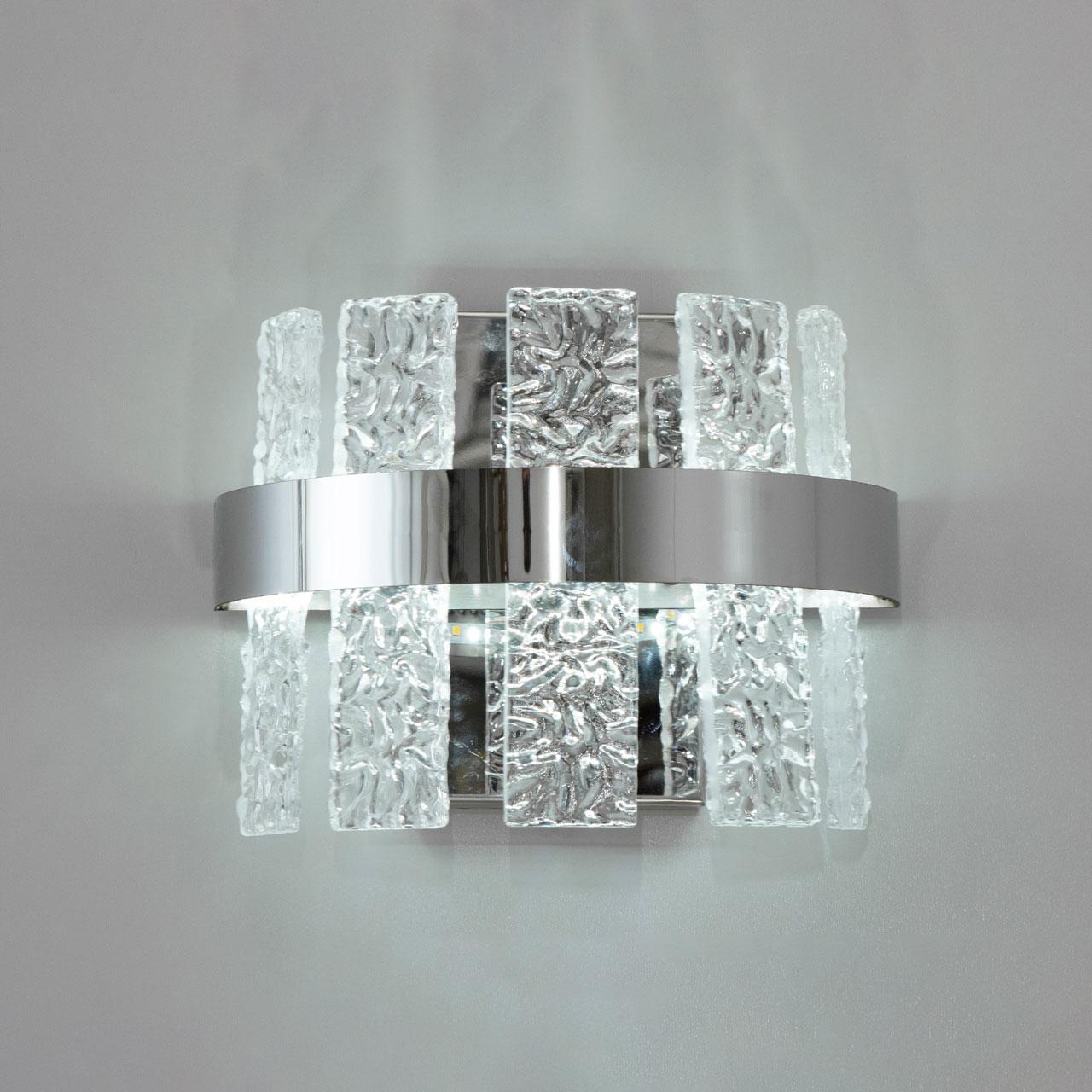 Світлодіодне бра LED 18 Вт кришталеве колір каркасу хром D-939/2CH, фото 1