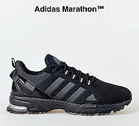 Мужские демисезонные кроссовки Adidas Marathon TR (черные) стильные кроссы 12045 Адидас