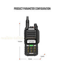 Рація портативна EL-Baofeng UV98R PLUSEarphone BLACK, Військова радіостанція, Рація для полювання та риболовлі, фото 5