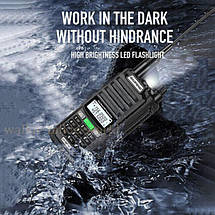 Рація портативна EL-Baofeng UV98R PLUSEarphone BLACK, Військова радіостанція, Рація для полювання та риболовлі, фото 6