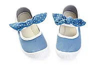 Детские туфли текстильные "Лодочка на липучке" Daria синие