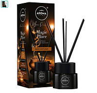 Ароматизатор для дома пахучка с палочками Aroma Home Black Series Sticks аромапалочки Magic Place 100 мл