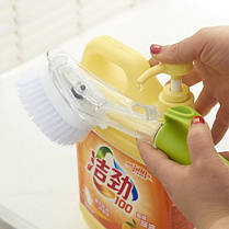 Багатофункціональна щітка з дозатором для чищення посуду Automatic Liquid Cleaning Brush 194501, фото 5