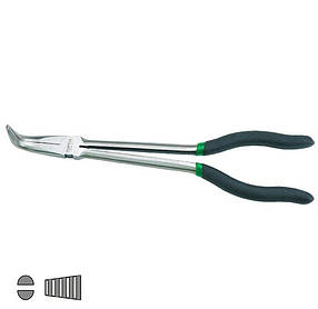 Плоскогубці з подовженими губками вигнуті 280 мм TOPTUL (кут 90°) DFAI1211