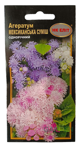 Насіння агератум суміш Мексиканська, НК-ЕЛІТ, 0.1 г, фото 1