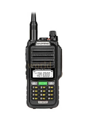 Рація портативна EL-Baofeng UV98R PLUSEarphone BLACK, Військова радіостанція, Рація для полювання та риболовлі, фото 1