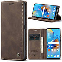Чохол книжка з магнітом OPPO A74 CaseMe Dark Brown