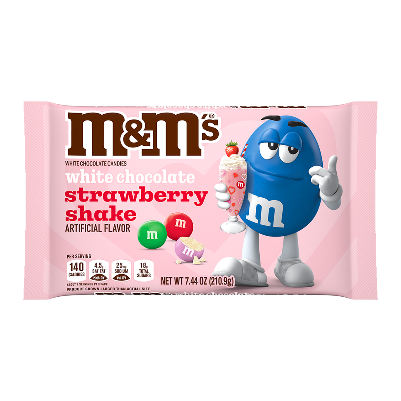 Драже M&MS Valentine's Day Strawberry Shake 210g, фото 1