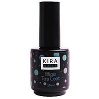 Kira Nails Wipe Top Coat - закрепитель для гель-лака с липким слоем, 15 мл