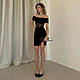 Коротка вечірня сукня з імітацією корсета із сітки, фото 9