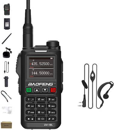 Рація портативна Baofeng UV 18 L цифрова Військова радіостанція, Рація для полювання та риболовлі, фото 1