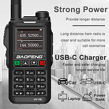 Рація портативна Baofeng UV 18 L цифрова Військова радіостанція, Рація для полювання та риболовлі, фото 5