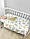 Комплект постільної білизни в коляску - ковдра 100 х 80см, простирадло+подушка-Звірі з Африки с бежевим плюшем, фото 3