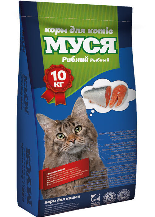 Корм для котів "Муся" (риба) 10 кг