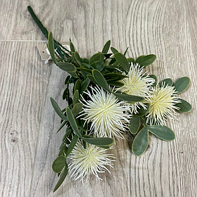 Штучна гілка Королівська хризантема, матеріал - пластик, 33см