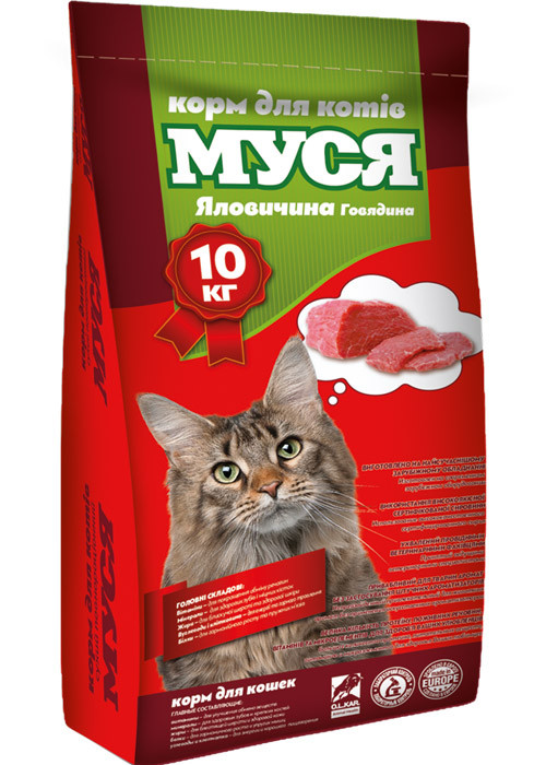 Корм для котів "Муся" (яловичина) 10 кг