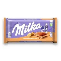 Шоколад молочный Milka Almond Crispy Creme Швейцария 90г