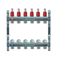 Коллектор для теплого пола Comisa 1x3/4 на 5 контуров с расходомером нержавейка