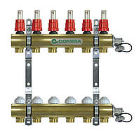 Коллектор для теплого пола Comisa 1x3/4 на 7 контуров с расходомером