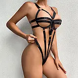 Бодістокінг, портупея на все тіло, еротичний боді, бандаж Koltailace #Black, фото 7