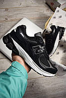 Кроссовки мужские черно белые спортивные легкие New Balance 2002R White Black