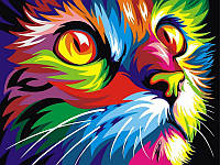 Картина за номерами Babylon Rainbow Cat Khudva Romdoni 40х50см у коробці VP532 набір для розпису за цифрами