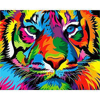 Картина за номерами Babylon Rainbow Tiger 40x50 см у коробці VP987 набір для розпису за цифрами