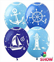 Повітряні кулі для хлопчиків "Морський" 12" (100 шт) ТМ Show