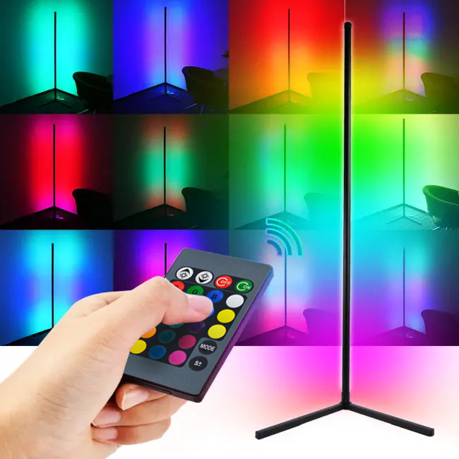 Кутовий фоновий світильник торшер RGB з пультом 120 см (8948)