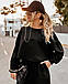 Жіночий стильний прогулянковий однотонний літній костюм : штани палаццо  і оверсайз світшот, фото 2