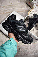 Кросівки чоловічі 44 розмір чорні спортивні легкі New Balance 9060 Black, практичне якісне взуття