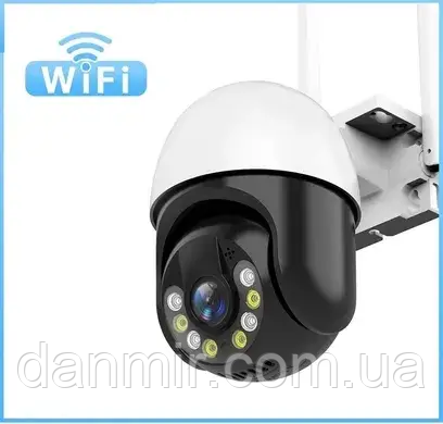 Вулична WiFi камера ICSEE 4Mp PTZ з віддаленим доступом Чорно-Біла