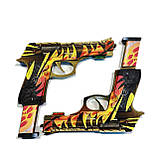 Гумкостріл BERETTAS "BLAZING" (2 шт.) із STANDOFF 2, дерев'яний іграшковий пістолет, фото 4