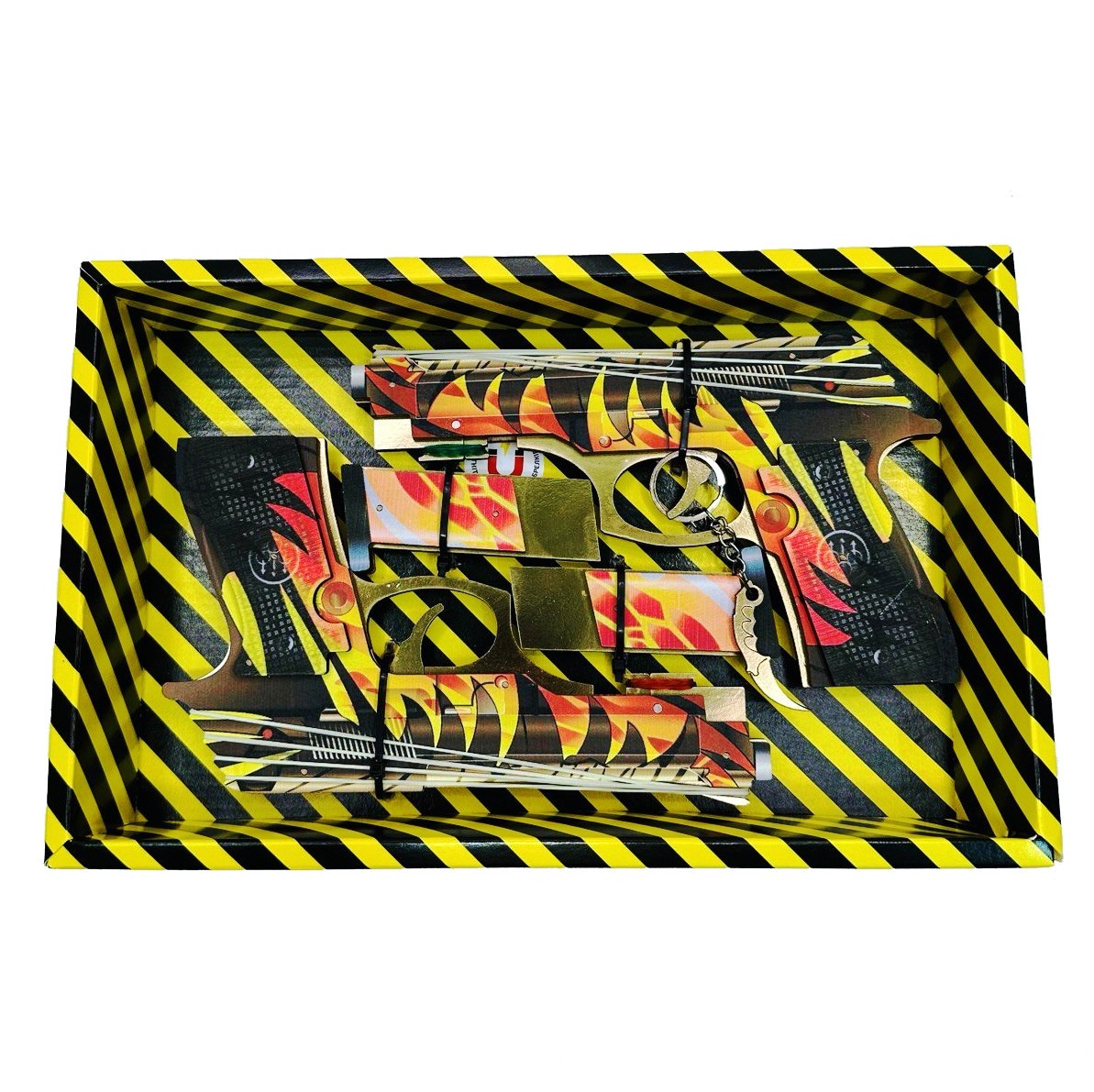 Гумкостріл BERETTAS "BLAZING" (2 шт.) із STANDOFF 2, дерев'яний іграшковий пістолет, фото 1