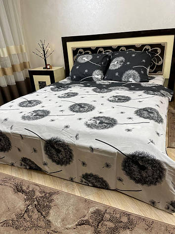 2 постільна білизна сіра сімейний розмір, фото 1