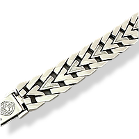 Срібний браслет чоловічий Вовк, Брюс - символ сили і характеру, 22.5р