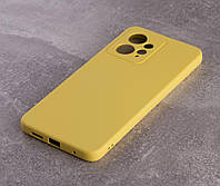 Чехол Xiaomi Redmi Note 12 4G SOFT Silicone Case Резиновый, защита камеры. Soft touch\Микрофибра. Желтый