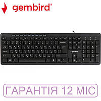 Клавиатура для компьютера Gembird KB-UM-106-UA USB, Black (черная), проводная, классическая полноразмерная