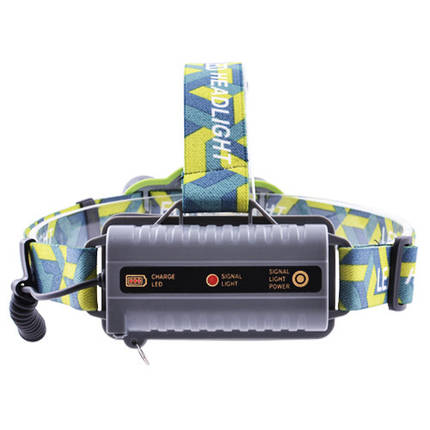 Ліхтар налобний 2133-T6+2COB, 2х18650/3xAA, індикація заряду, signal light, ЗУ microUSB, фото 3