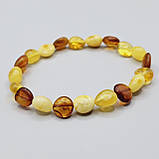 Браслет 100% натуральний цілісний природній бурштин галтовка вага 6г, фото 2